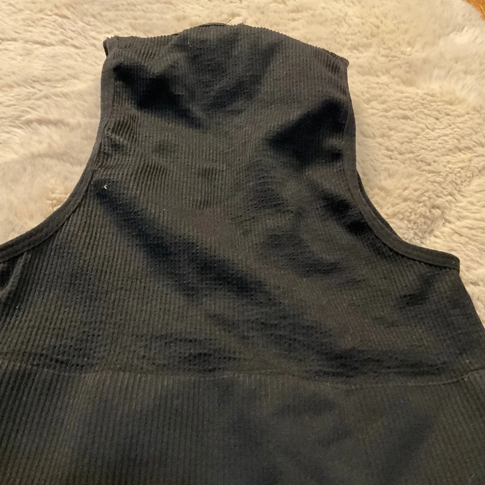 Urban‎ Outfitters Out From Under Size Small Tank Deep V Neck Black Ribbed Womens
